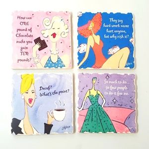 Set of 4 Alece Coasters